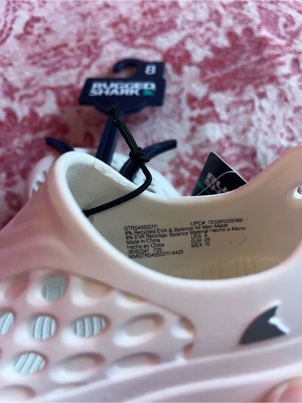 Rugged Shark Kids White Water Shoes - Easy-Care Slip-On